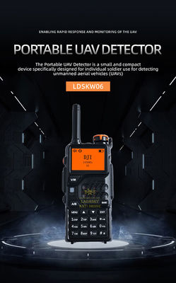 5000mAh Battery 300MHz-6200MHz Portable Detector 2KM Ultra-wide Handheld FPV UAV Detection System Antenna Identify DJI