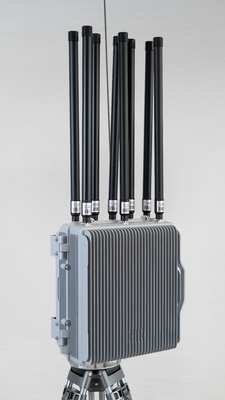 10km 70M-6Ghz Drone Detection And Jammer Integrated Device Stationary Full Frequency Jammer Detector 2.4G 5.2G 5.8G 2400Mhz 5200Mhz 5800Mhz
