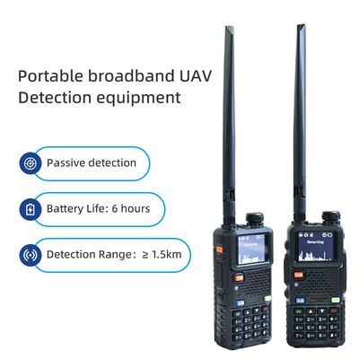 satın al 2km Elden Tipi Drone Dedektörü 300M~6Ghz Tam Frekans Alarmı 1.5G 2.4G 5.2G 5.8G İHA FPV Dji Dron Tespit Sistemi Dedektörü Çevrimiçi üretim