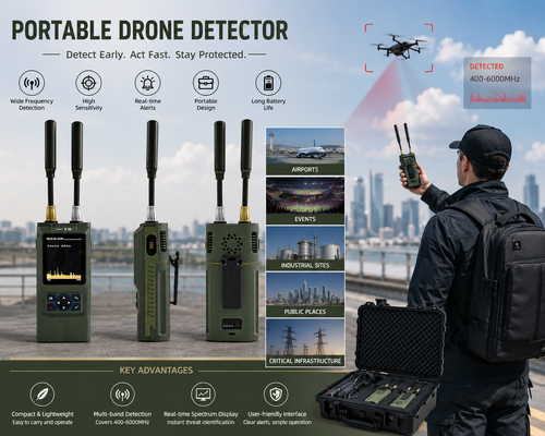 satın al 100MHz-8GHz Ultra Geniş Bant El Drone Dedektörü Gerçek Zamanlı Video Yakalama ve Kesin Yön Bulma Çevrimiçi üretim