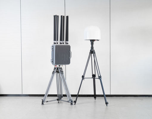 10km 70M-6Ghz Drone Detection And Jammer Integrated Device Stationary Full Frequency Jammer Detector 2.4G 5.2G 5.8G 2400Mhz 5200Mhz 5800Mhz