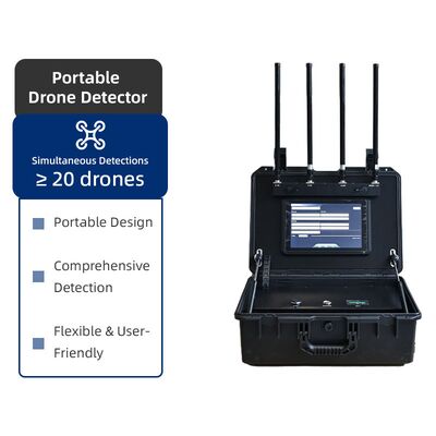5km Dron Detector 70M-6Ghz Portable Full Frequency Positioning UAV Fpv Pilot Detection System Dji IP65 Alarm Tracking Security